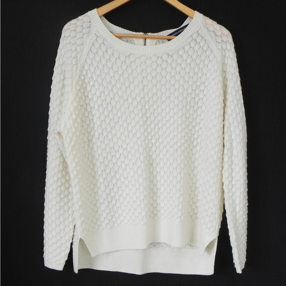 French Connection Cream Textured Women's Sweater - Picture 2 of 10